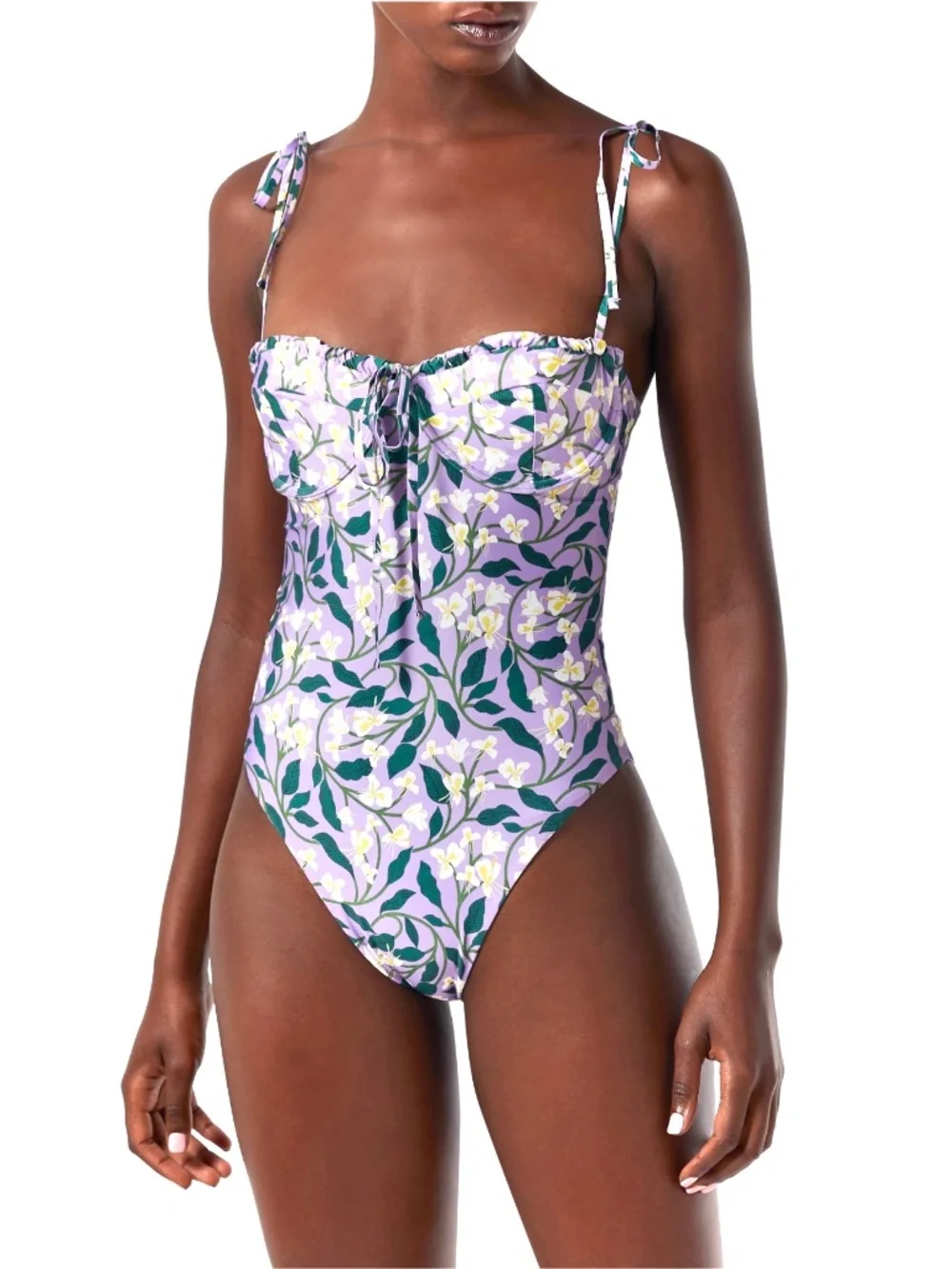 Agua by Agua Bendita Ebano Dos Gardenias Lila One Piece Swimsuit L